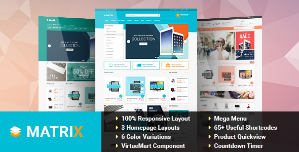 Matrix - Responsive VirtueMart Joomla Template