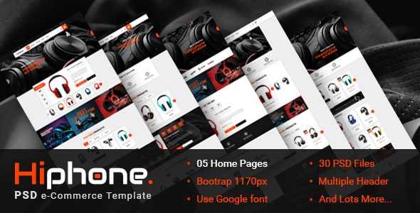 HiPhone - eCommerce PSD Template