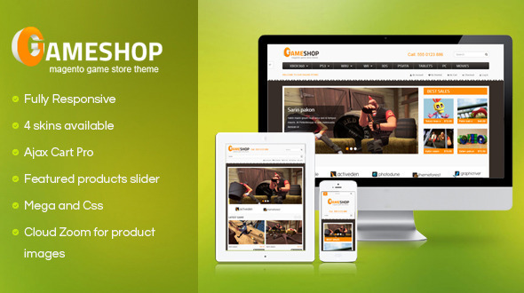SM GameShop - Responsive Magento theme product preview
