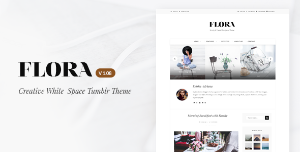 Flora | Responsive Tumblr Theme
