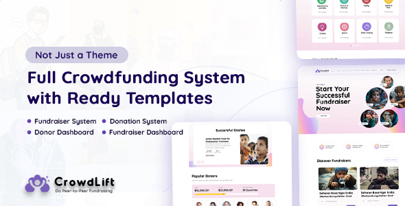 CrowdLift - 2026 Crowdfunding WordPress Theme & System