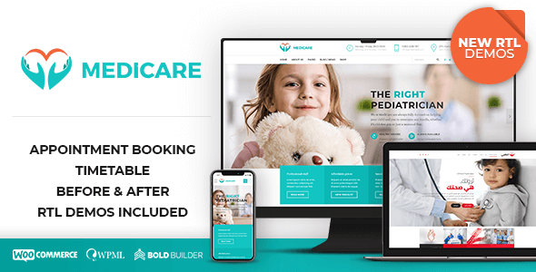 Medicare - Doctor, Medical & Healthcare WordPress Theme product preview