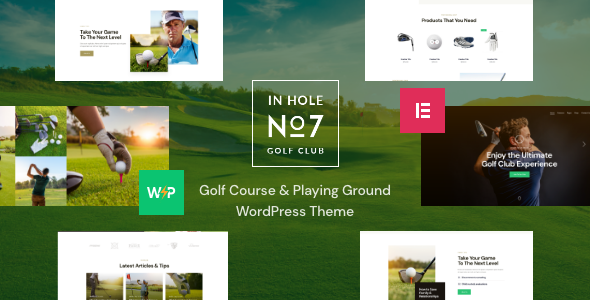 Product preview supplied for N7 | Golf Club Sports & Events WordPress Theme