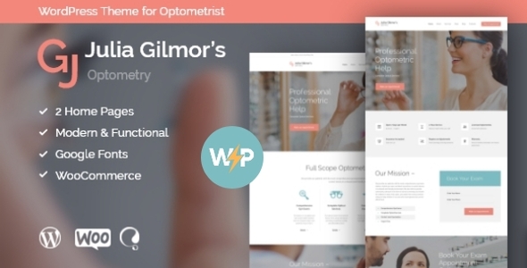 Optometry - Optician, Glasses & Eye Contacts WordPress Theme product preview