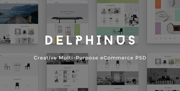 Delphinus - Creative eCommerce PSD template product preview