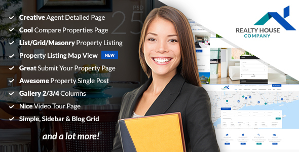 Realty House - Real Estate PSD Template