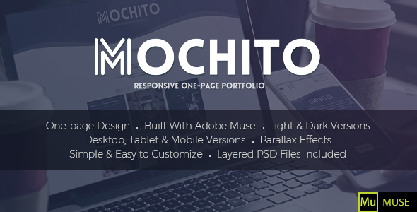 Mochito - One-Page Portfolio Muse Template