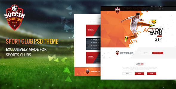 Soccer Club | Multipurpose PSD Template