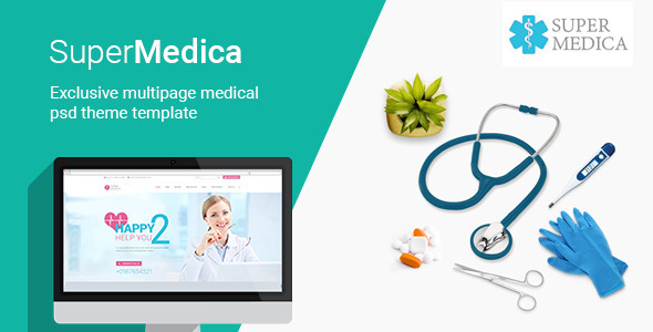 Super Medica | Multipage Medical PSD Template listing image