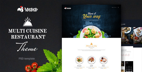 Rococo| Multipurpose Restaurant  PSD Template