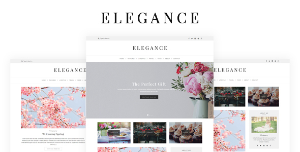 Product preview supplied for Elegance - WordPress Blog Theme
