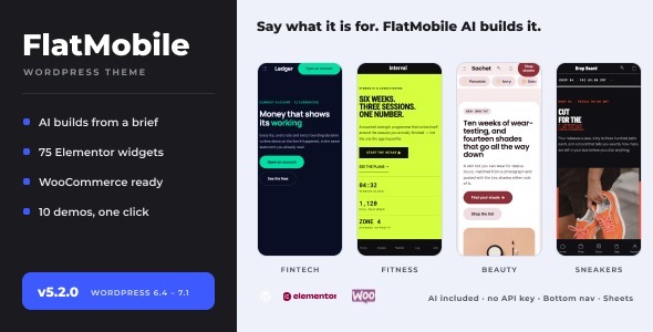 FlatMobile - Responsive WordPress Mobile Theme listing image