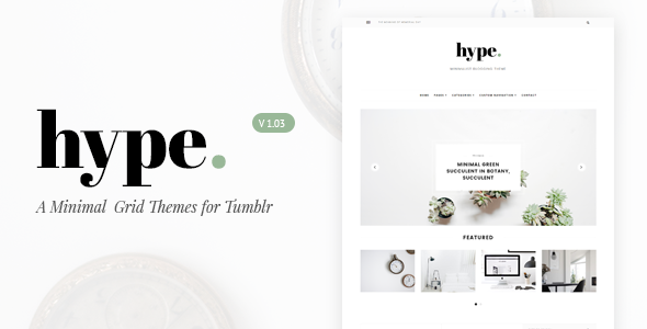 Hype | Minimal Grid Tumblr Theme