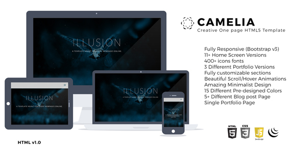 Preview image for Camelia Responsive One Page Creative Template