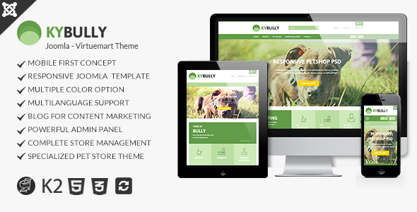 Kybully- Mobile First Joomla Virtuemart Theme