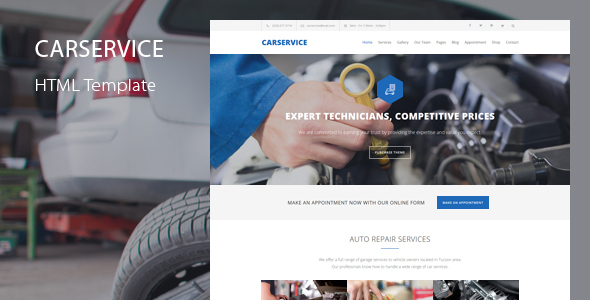 Car Service - Mechanic & Auto Repair Template product preview
