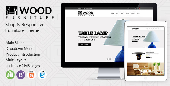Parallax Shopify Theme - Wood Furniture Decoration
