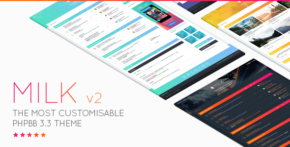 Product preview supplied for Milk - Multipurpose Responsive phpBB 3.3 Theme