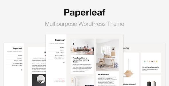 Preview image for Paperleaf - Multipurpose Minimal WordPress Theme