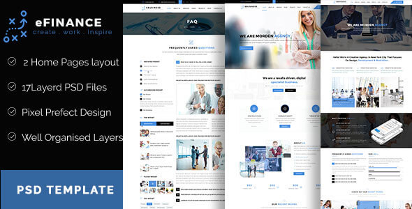 eFinance - Business and Finance PSD Template product preview
