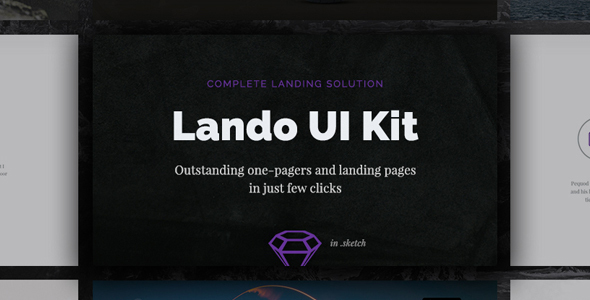 Preview image for Lando UI Kit — Complete Landing Solution 95+ Cards
