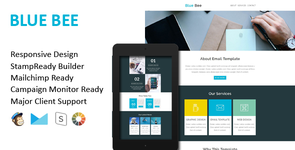 BLUE BEE - Multipurpose Responsive Email Template product preview
