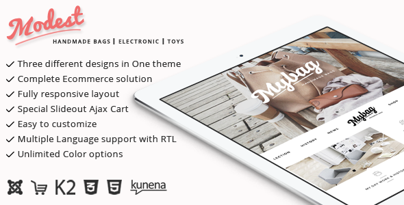 Modest - Multipurpose Joomla Virtuemart Theme