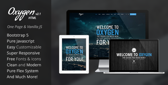 Oxygen - Creative One Page Template