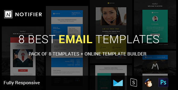 Notifier - Complete Email Package - Responsive Templates + Builder