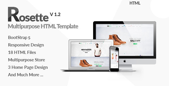 Product preview supplied for Rosette - Fashion Store HTML Template using Bootstrap