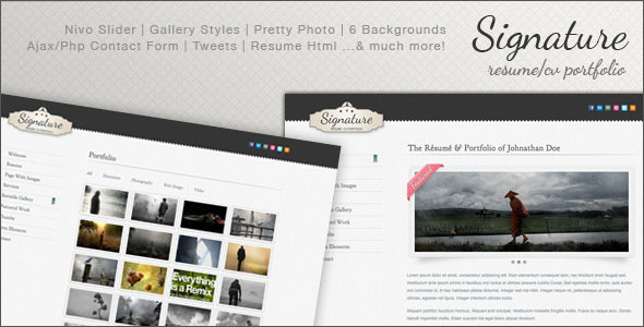 Signature - Resume / CV Portfolio Html Template