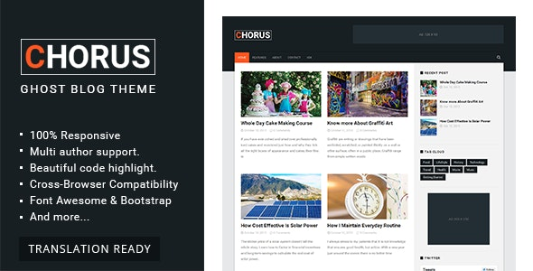 Chorus - Blog and  Magazine Ghost Theme