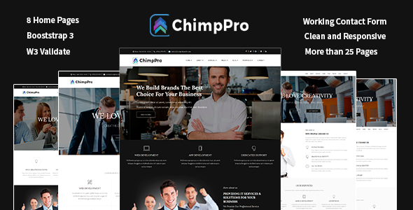 Chimp Pro Multipurpose Creative Business - Agency - Corporate Template product preview