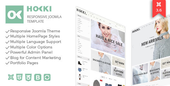 Hoki - Responsive Joomla Virtuemart Template