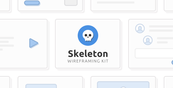 Skeleton Wireframing Kit — 120+ Components for Sketch