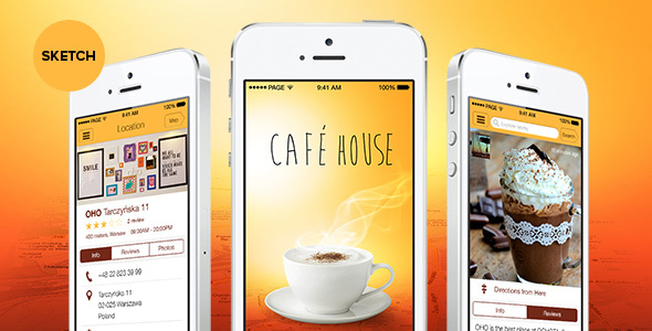 Cafe House - App Sketch Template