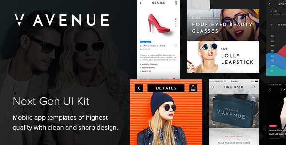 V Avenue Mobile UI Kit