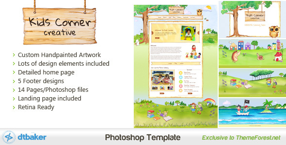 Kids Corner Creative - Hand painted PSD