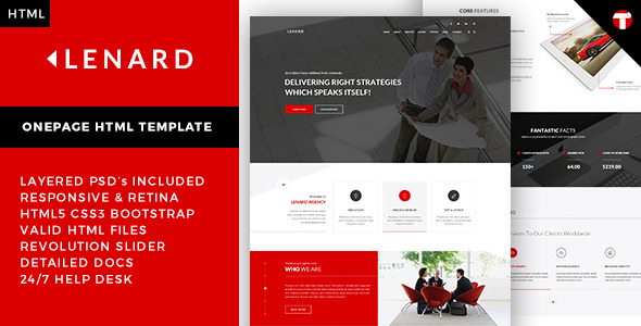 Lenard - Onepage Business Responsive Site Template