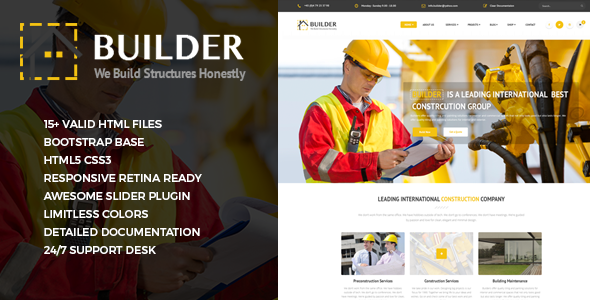 Builder - Responsive Construction Site Template