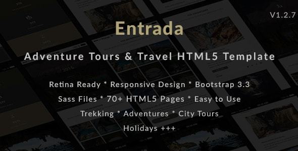 Entrada | Tour Travel Booking HTML Template listing image