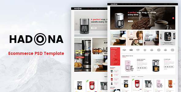 Hadona - Ecommerce PSD Template product preview