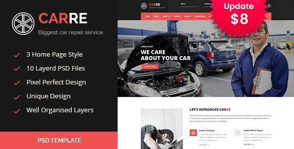 CARRE - Auto Mechanic & Car Repair PSD