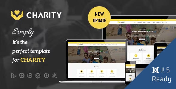 Charity - Nonprofit, Fundraising Joomla Template product preview