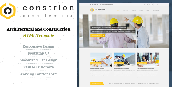 Constrion - Construction and Builder HTML Template product preview
