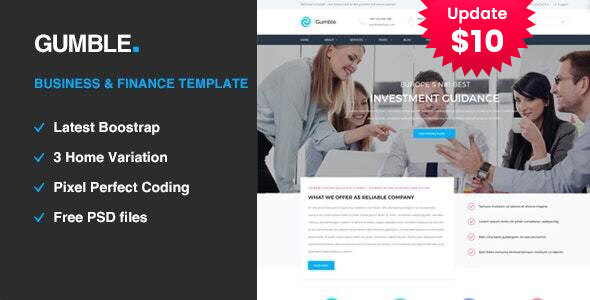 Preview image for Gumble - Business and Finance HTML5 Template