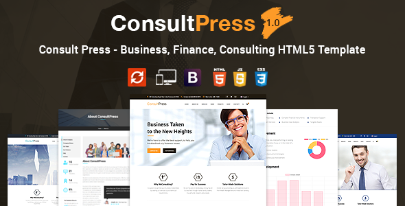Consult Press - Finance & Consulting Business HTML5 Template listing image