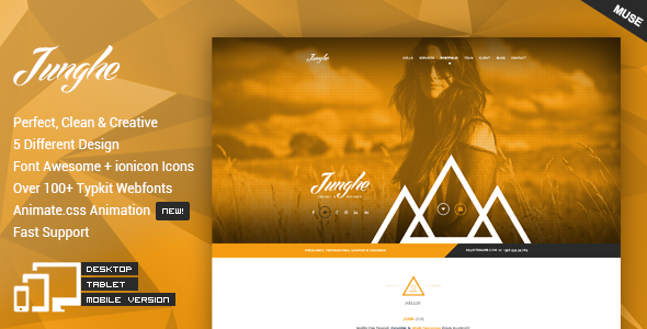Junghe - Personal & Portfolio Muse Template