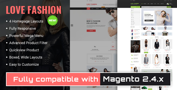 Product preview supplied for Love Fashion - Responsive Magento 2 Store Theme