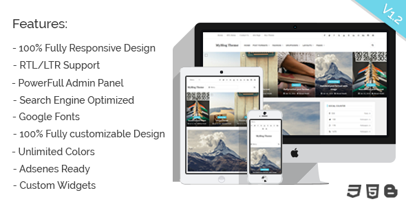 MyBlog - Blogger Responsive Personal Template